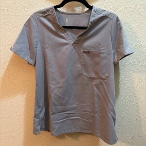 Figs Size Small Catrina Cement Gray Scrub Top